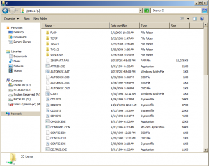 Windows for Workgroups 3.11 sharing files to a Windows 2008 R2 server.