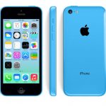 iPhone 5c blue from three angles.