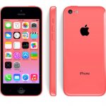 iPhone 5c pink from three angles.